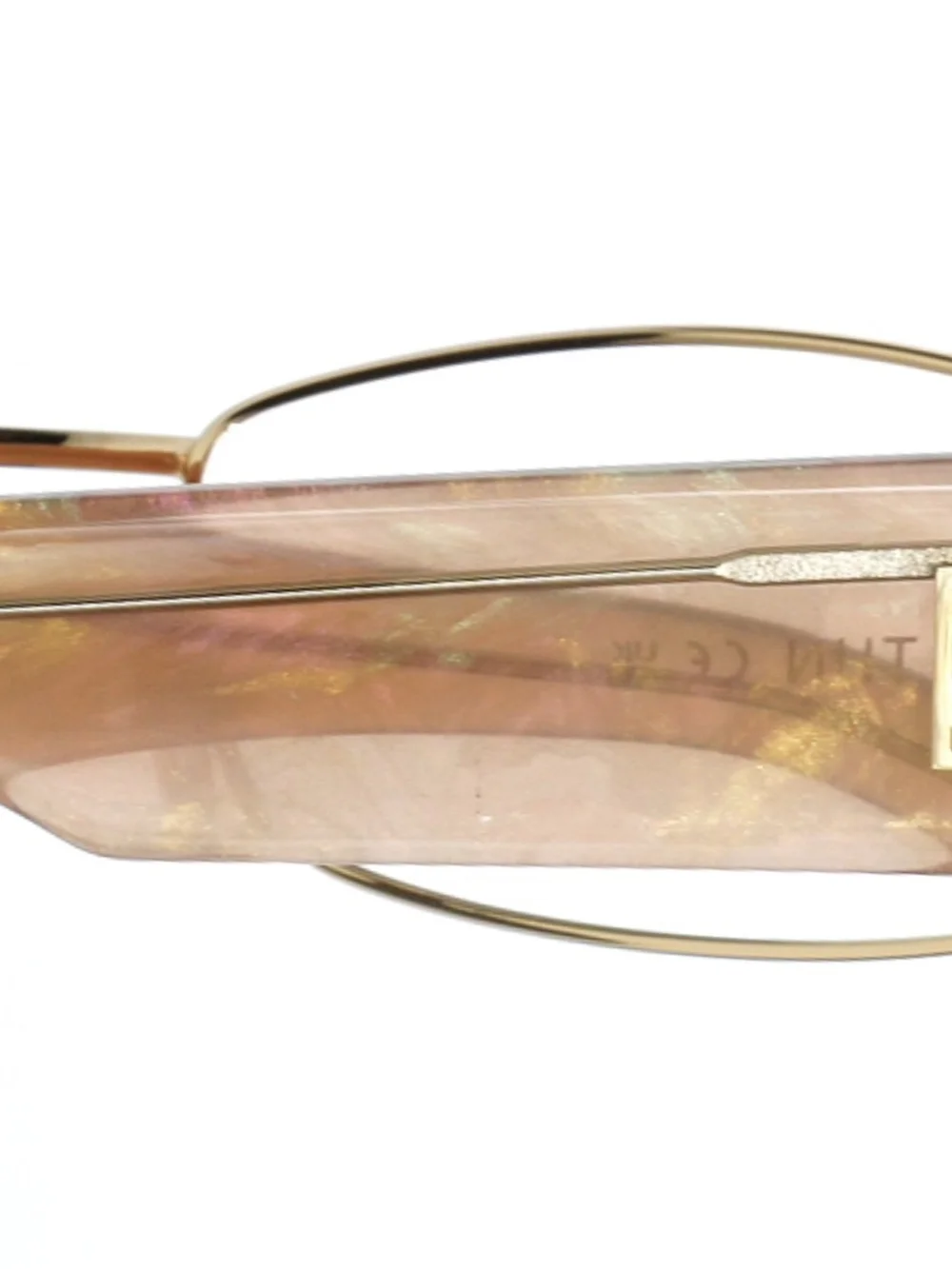 TIJN Talani Blue Light Gold Frame Reading Glasses with Marbled Tan Temples